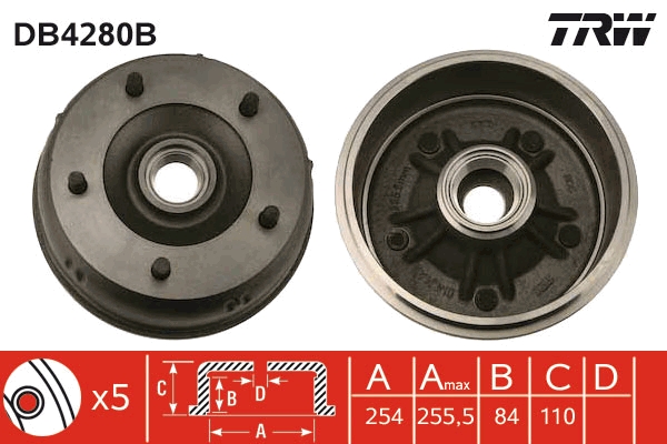 Tamburo freno TRW DB4280B