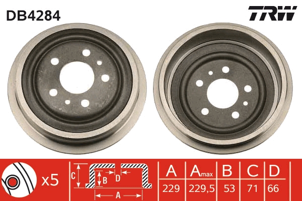 Tamburo freno TRW DB4284