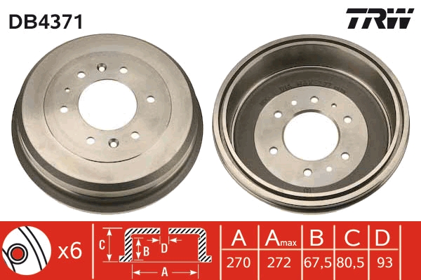 Tamburo freno TRW DB4371