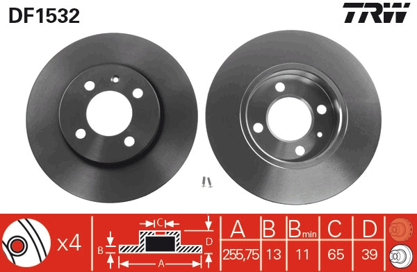 Disco freno TRW DF1532