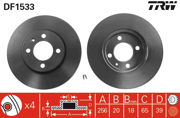 Disco freno TRW DF1533