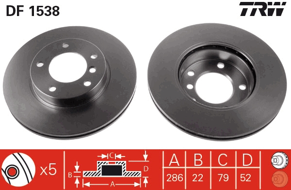 Disco freno TRW DF1538