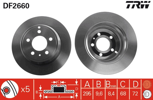 Disco freno TRW DF2660