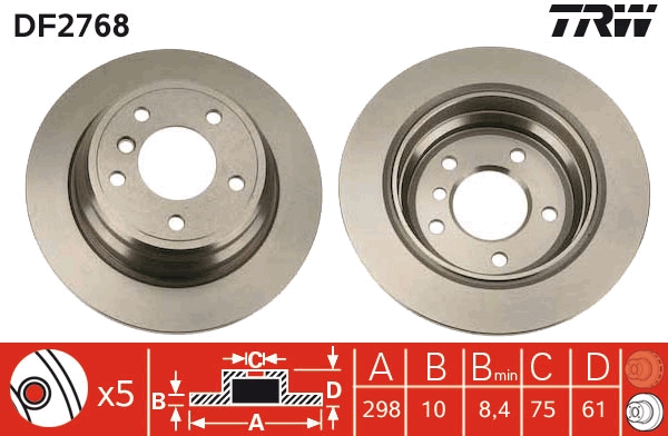 Disco freno TRW DF2768