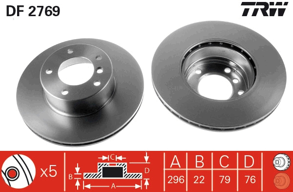 Disco freno TRW DF2769