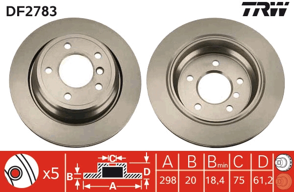 Disco freno TRW DF2783