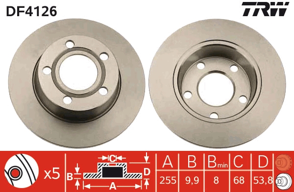 Disco freno TRW DF4126