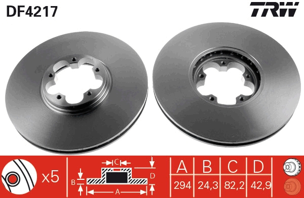 Disco freno TRW DF4217