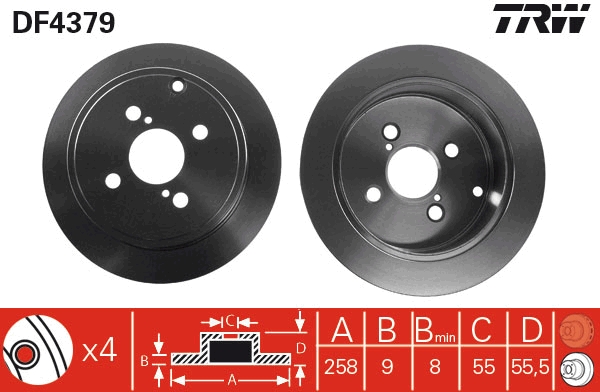 Disco freno TRW DF4379