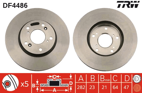 Disco freno TRW DF4486
