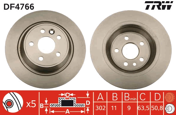 Disco freno TRW DF4766