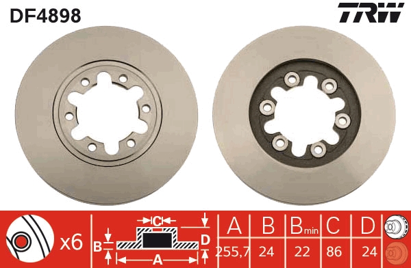 Disco freno TRW DF4898