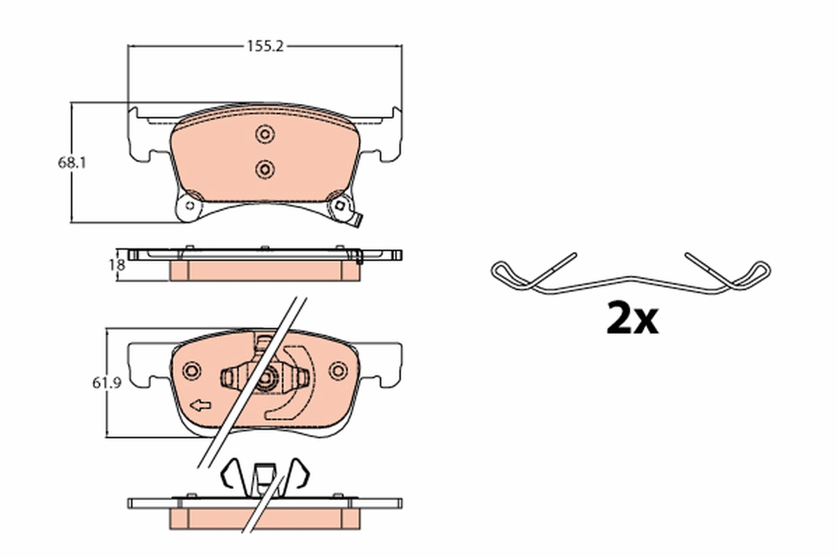 Pastiglie freno TRW GDB2091