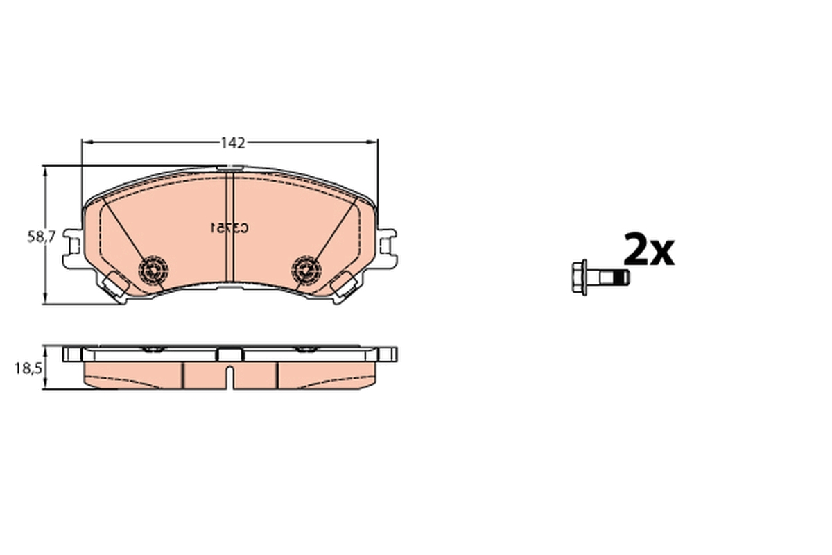 Pastiglie freno TRW GDB2152