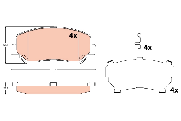 Pastiglie freno TRW GDB2246