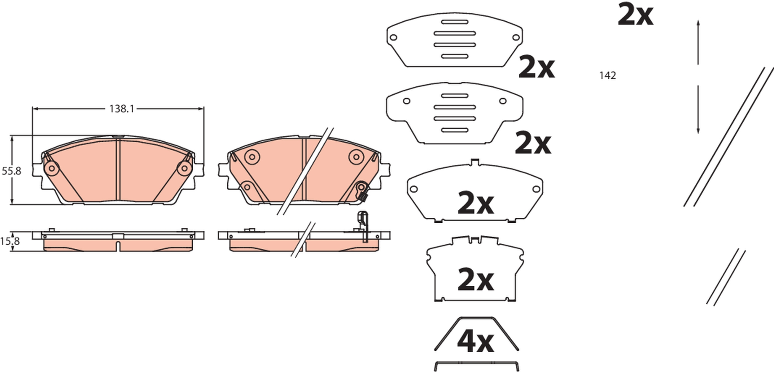 Pastiglie freno TRW GDB2456