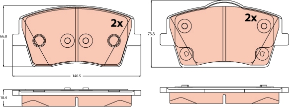 Pastiglie freno TRW GDB2596