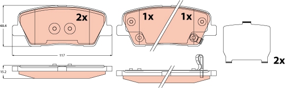 Pastiglie freno TRW GDB2621