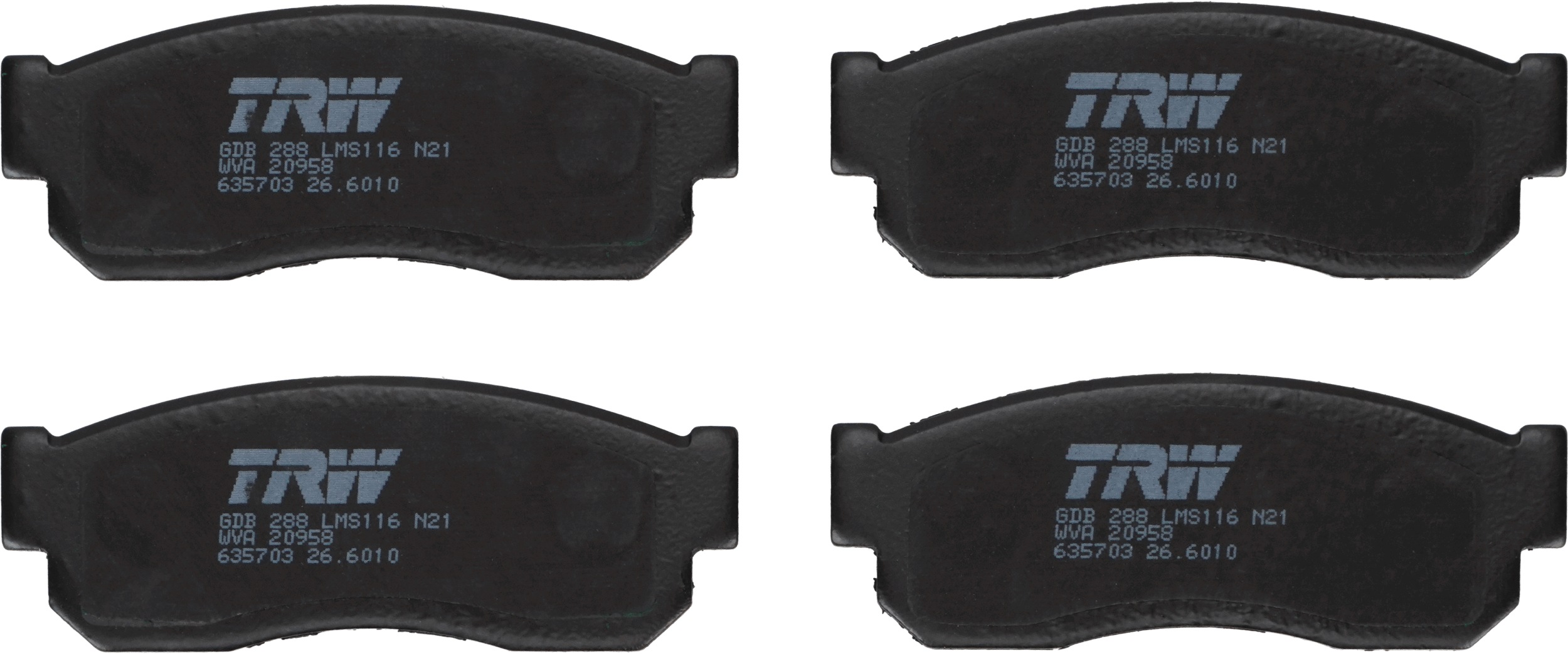 Pastiglie freno TRW GDB288
