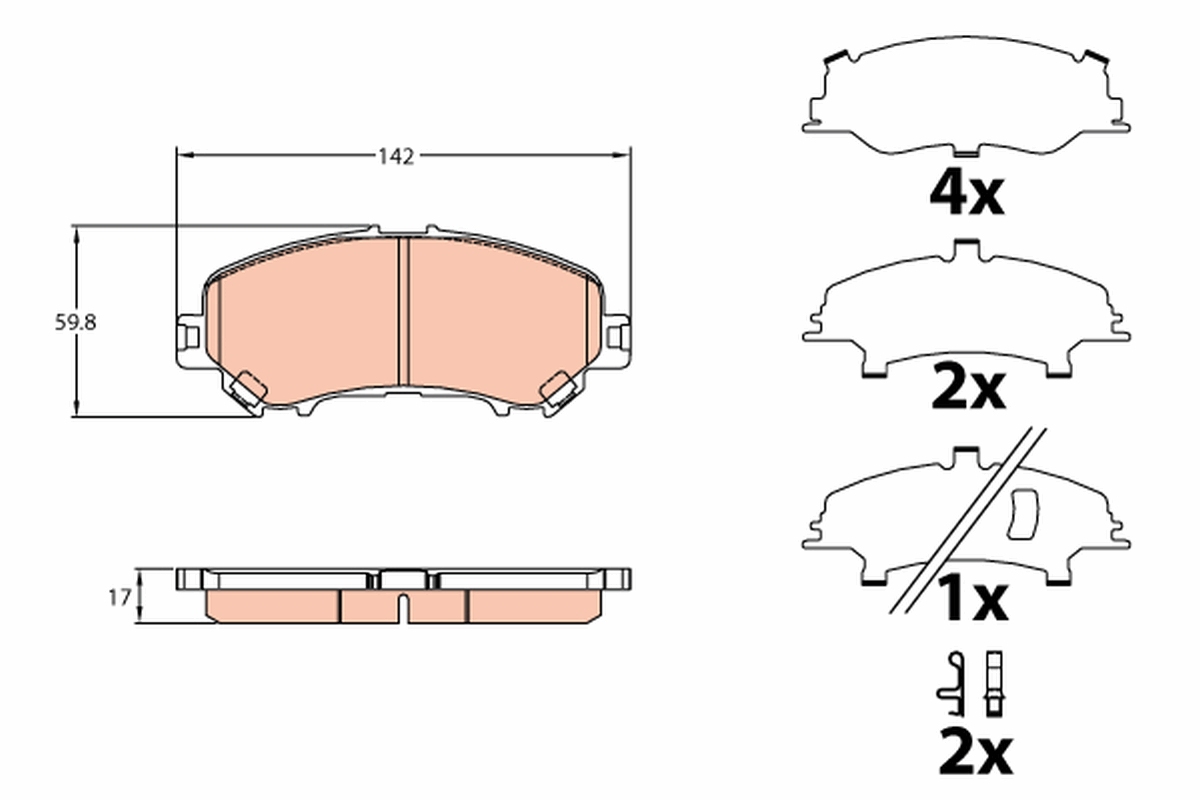 Pastiglie freno TRW GDB3648