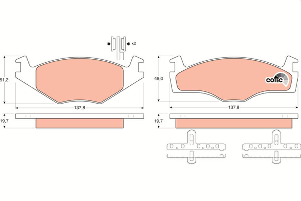 Pastiglie freno TRW GDB454