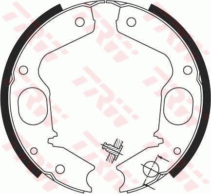 Kit ganasce, freno stazionamento TRW GS8695