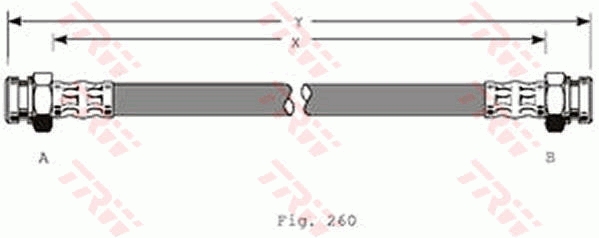 Flessibile del freno TRW PHA368