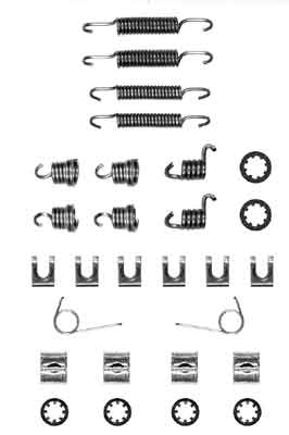 Kit accessori, ganasce freno TRW SFK44